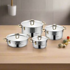 Korkmaz Erna Cookware Set Gold - 8 Pcs
