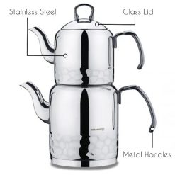 Korkmaz Erna Teapot Set Inox