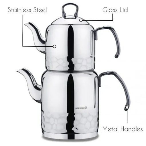 Korkmaz Erna Teapot Set Inox