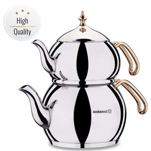 Korkmaz Hanedan Teapot Set - Gold