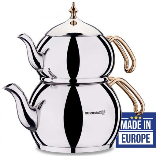 Korkmaz Hanedan Teapot Set - Gold