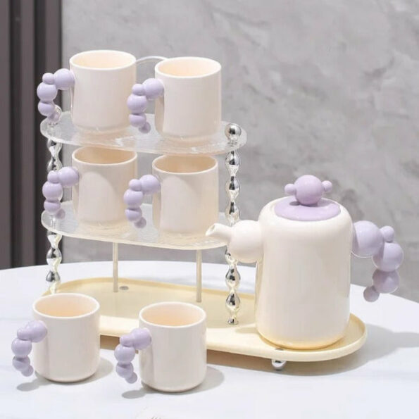 Luxury Cream Style Ceramic Tea Set