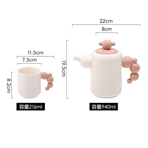 Luxury Cream Style Ceramic Tea Set