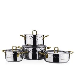 Korkmaz Erna Cookware Set Gold - 8 Pcs