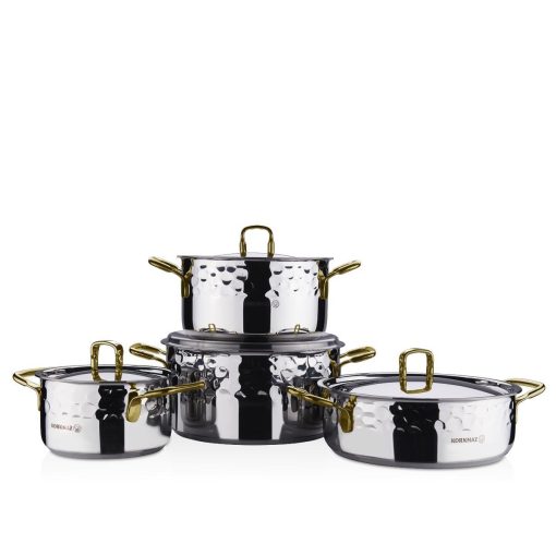 Korkmaz Erna Cookware Set Gold - 8 Pcs