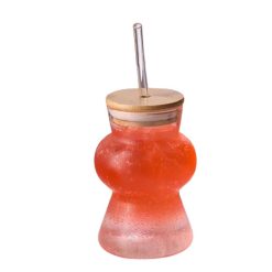 Ice Tea Trove Style Glass With Lid