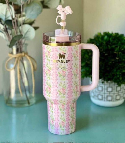 The Stanley x LoveShackFancy Quencher 40oz - BLOOMING HEIRLOOM