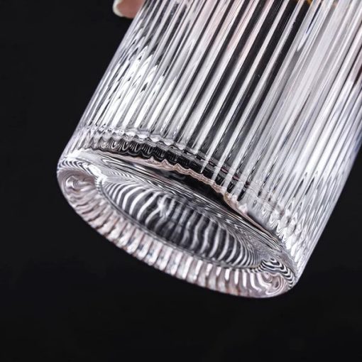 Ridged Stripe Gold Rim Glassware Set