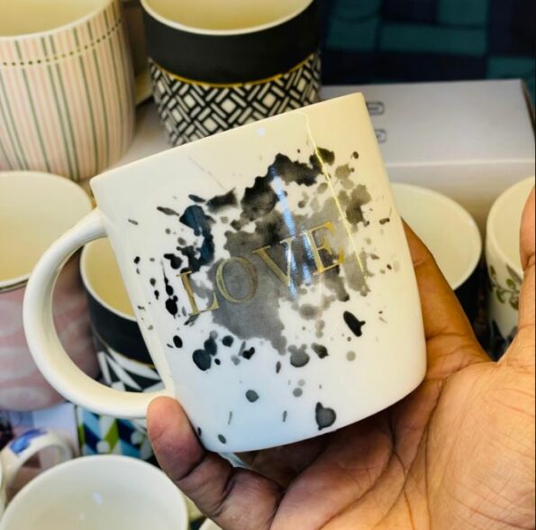 Printed Bone China Tea Coffee Cup Set of 6