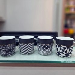 Printed Bone China Tea Coffee Cup Set of 6