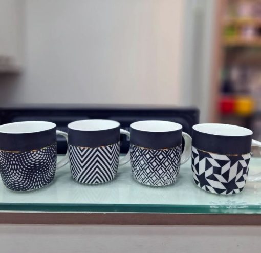 Printed Bone China Tea Coffee Cup Set of 6