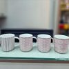 Printed Bone China Tea Coffee Cup Set of 6