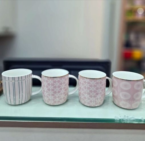 Printed Bone China Tea Coffee Cup Set of 6