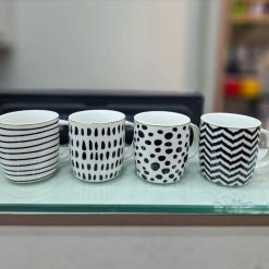 Printed Bone China Tea Coffee Cup Set of 6