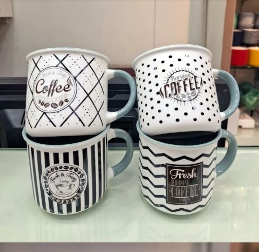 Printed Bone China Tea Coffee Cup Set of 6