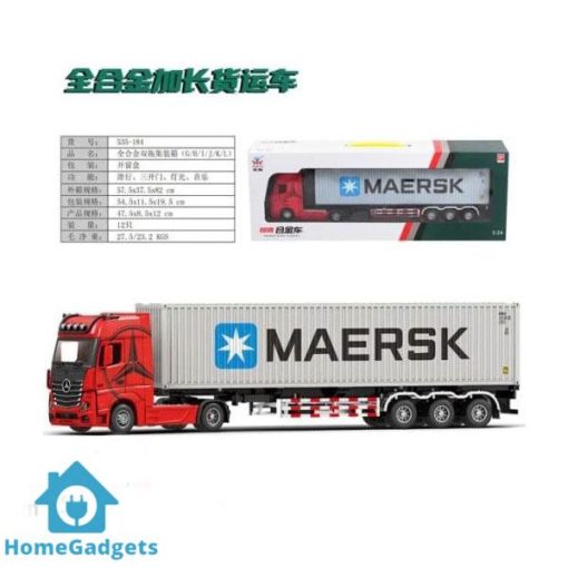 1:24 diecast Container Tractor Truck Model Alloy Metal