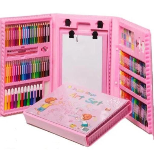 BEAUTIFUL COLOURS KIT STATIONERY SET FOR KIDS 208 PCS