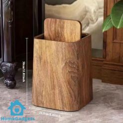 Retro Wood Trash Can