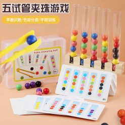 Clip Beads Test Tube Toys Children Logic Training Game Montessori Teaching Toy