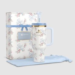 The Stanley X LoveShackFancy Holiday Quencher 40oz Blue