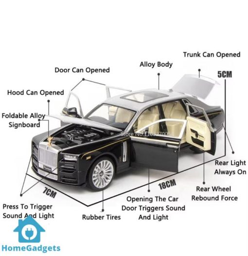 Diecast Alloy Rolls Royce Phantom Toy Pull Back Vehicles Diecast Model Car