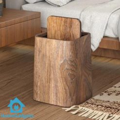 Retro Wood Trash Can