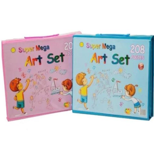 BEAUTIFUL COLOURS KIT STATIONERY SET FOR KIDS 208 PCS