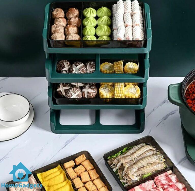Buy 4 Layer Kitchen Stackable Tray Rack - homegadgets
