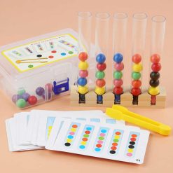 Clip Beads Test Tube Toys Children Logic Training Game Montessori Teaching Toy