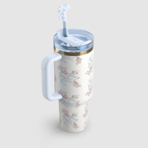 The Stanley X LoveShackFancy Holiday Quencher 40oz Blue