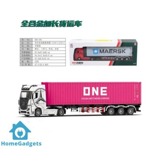 1:24 diecast Container Tractor Truck Model Alloy Metal