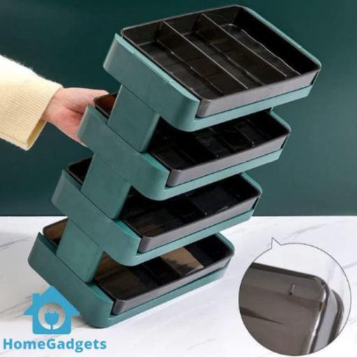 4 Layer Kitchen Stackable Tray Rack