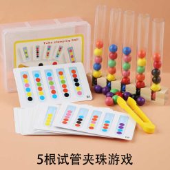 Clip Beads Test Tube Toys Children Logic Training Game Montessori Teaching Toy