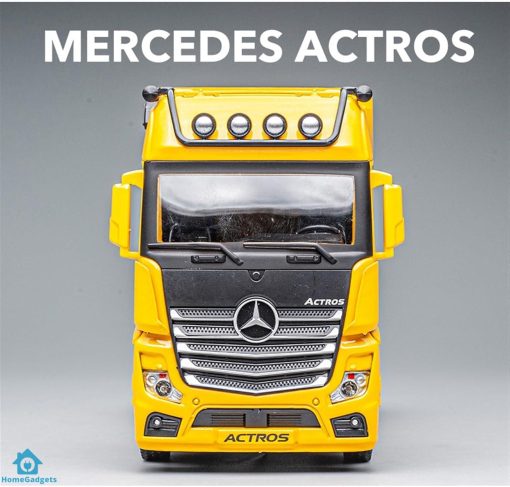 1:24 Diecast Mercedes Benz Actors Truck Trailer Alloy Model