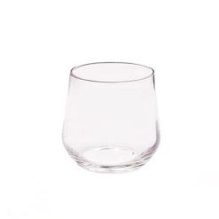 Danny Home Silver Set of 6 Water Glasses Blown Glass Silver Wire Edge 360 ml