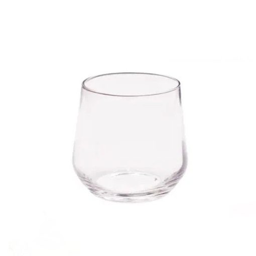 Danny Home Silver Set of 6 Water Glasses Blown Glass Silver Wire Edge 360 ml