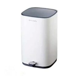 DANNY HOME Stainless Steel Dust Bin Powder Coating Metal Trash Can 10Liter