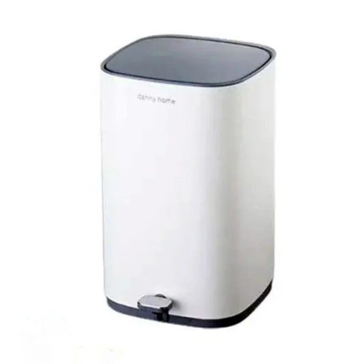 DANNY HOME Stainless Steel Dust Bin Powder Coating Metal Trash Can 10Liter