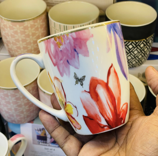 Premium Floral Coffee Tea Mug Set Of 6 - Image 3