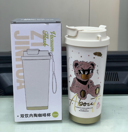Stylish Bear Vacuum Insulated Flask 500ml - Image 2