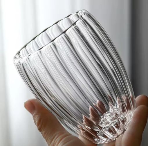 Striped Double Wall Borosilicate Glass 350ml - Image 3
