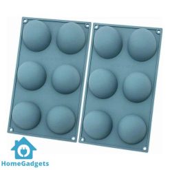 6 Holes Silicone Baking Mold For Chocolate Cake Jelly Pudding BPA Free Non Stick Round Shape Half Sphere Baking Pan