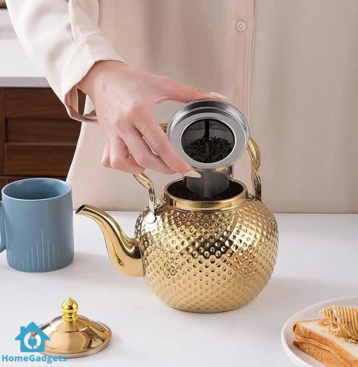 Golden Bobo Kettle 2 Liter Stainless Steel Tea and Coffee Pot
