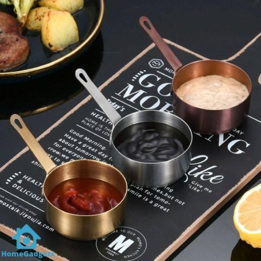 Stainless Steel Mini Sauce Cup With Handle - Image 5
