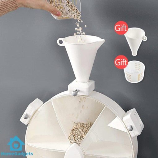 6-Grid Wall Mounted Grains Rice Dispenser - Image 6