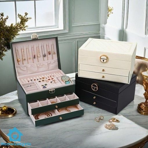 Multi Layer Premium Jewellery Organizer With Lock - Image 4