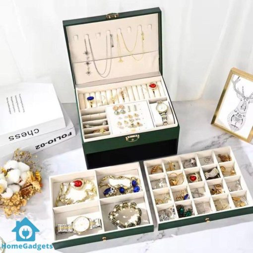 Multi Layer Premium Jewellery Organizer With Lock - Image 6
