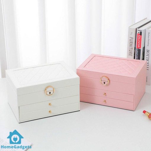 Multi Layer Premium Jewellery Organizer With Lock - Image 8