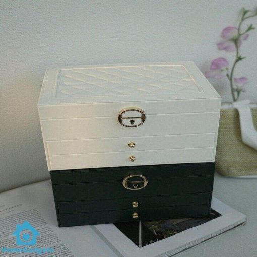 Multi Layer Premium Jewellery Organizer With Lock - Image 3