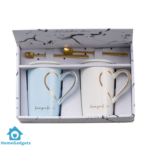 Heart Shape Couple Coffee Mug Gift Set - Image 2